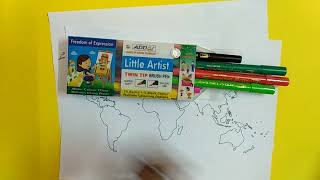 learning Seven continents TLM for primary school- identification