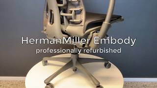 smal fure sindsyg HermanMiller Embody – Professionally refurbished by our Berlin Warehouse -  YouTube