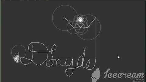 (warning loud noise) Signing my name with a fourier transform.