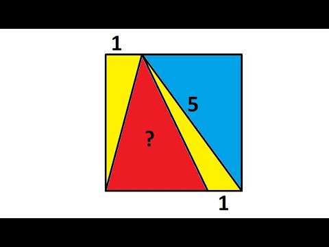 Площадь треугольника в квадрате.