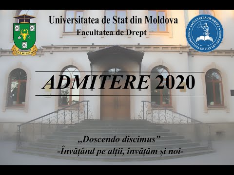 Admitere 2020. Facultatea de Drept, USM