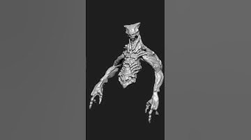 com4_113 | Zbrush Timelapse | #zbrush  #3dmodeling #3d #character  #creature #shorts