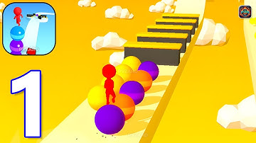 Stack Rider - Gameplay Walkthrough Part 1 Stickman Ball Stack Rider Level 1-16 (Android,iOS)