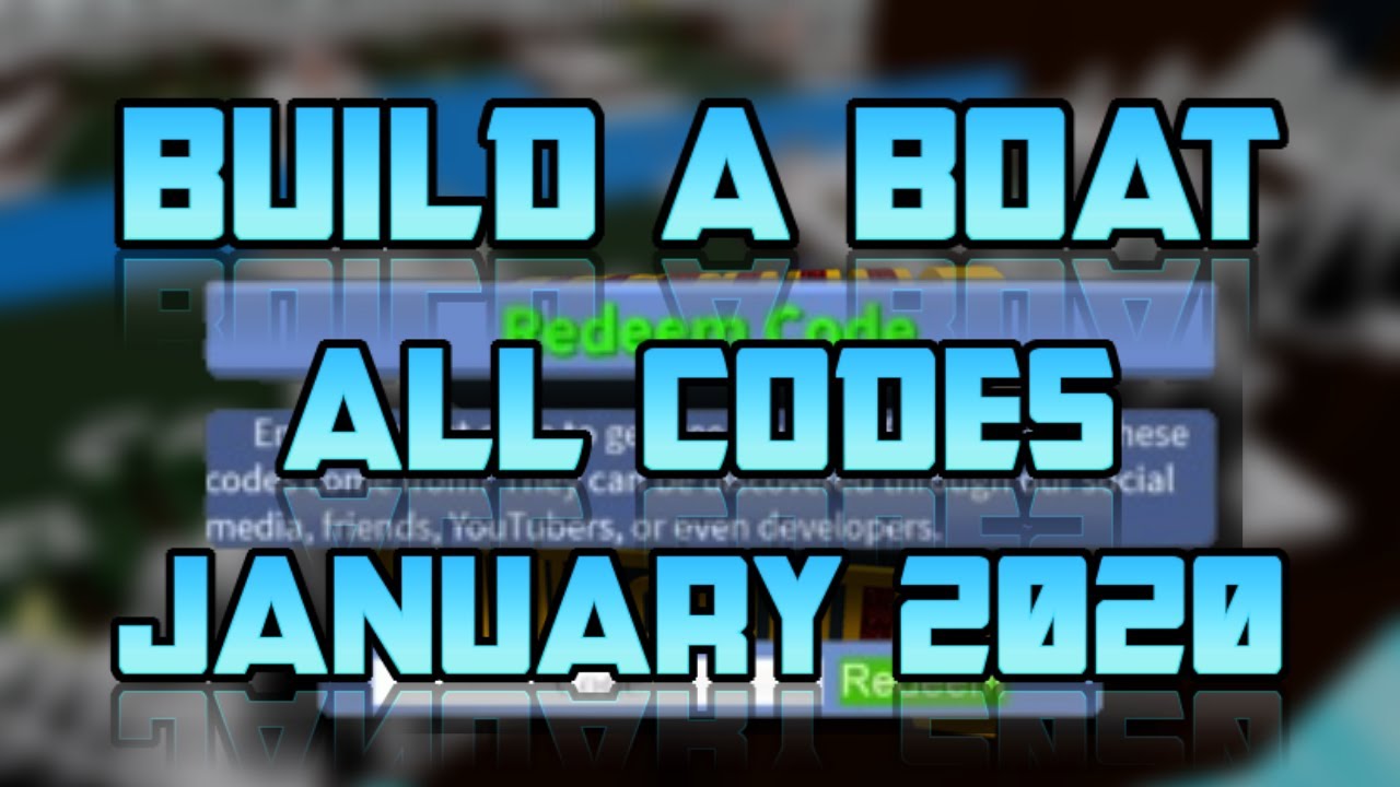 Build a Boat for Treasure ALL CODES (2020 JANUARY) - YouTube