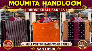 120 COUNT MULL COTTON HAND-WORK SAREE / SLUB COTTON PRINTED SAREE / PURE COTTON / DHONEKHALI SAREE 120 COUNT MULL COTTON HAND-WORK SAREE / SLUB COTTON PRINTED SAREE / PURE COTTON / DHONEKHALI SAREE