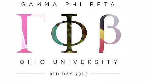 Ohio University Gamma Phi Beta Bid Day 2017