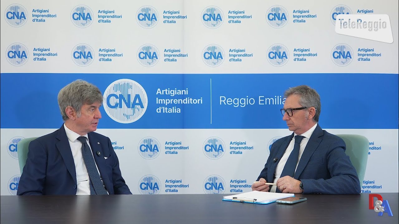 Telereggio Dare&Avere: il direttore Azio Sezzi e la vicepresidente Beatrice Sgarbi