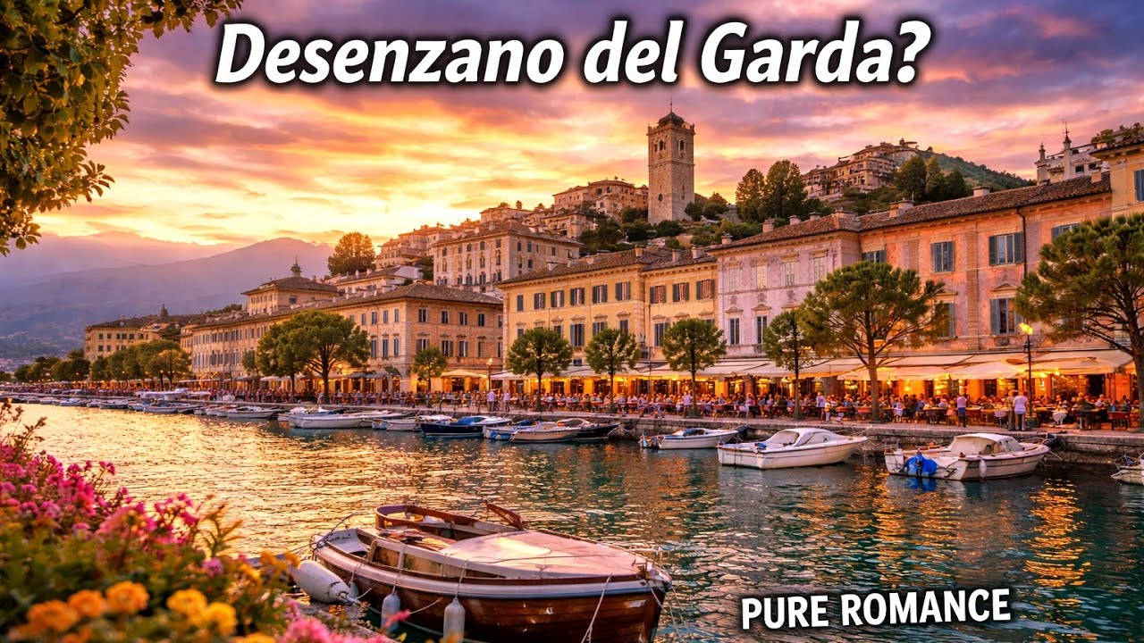 Desenzano del Garda - Italy, City, Streets, Water, Scenic Walking Tour, 4K