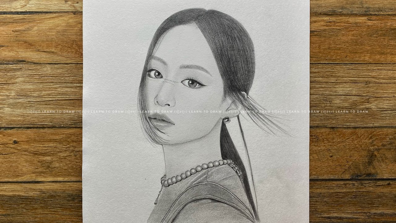 How to draw Ahyeon Babymonster | pencil sketch tutorial | easy drawing for beginners | រៀនគូរ