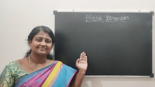 Basis, Dimension of Vector Spaces and Linear Transformation in Tamil
