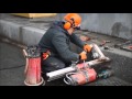 Сверление гранитного бордюра - Drilling Granite curbs