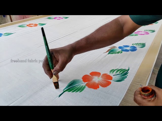Fabric painting saree