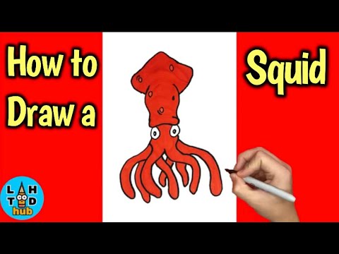 How to Draw a Giant Squid Easy! - YouTube
