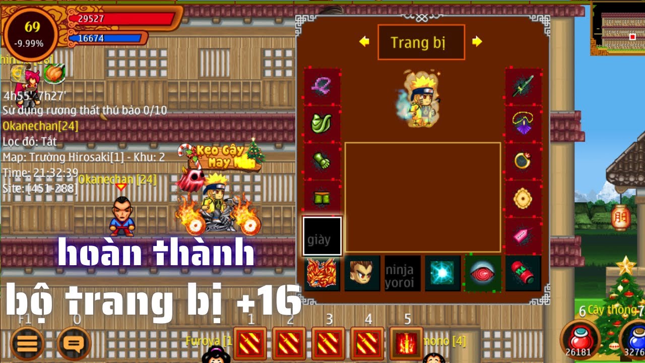 Dị Nhân Kiếm Lv69, Lên Ngọc 6 Chỉ Để Up Quái - Ninja School Online