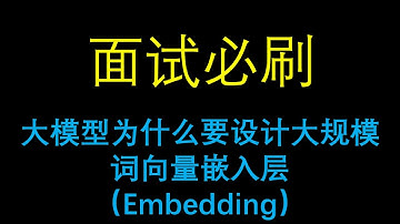 面试必刷：大模型为什么要设计大规模词向量嵌入层（Embedding）？