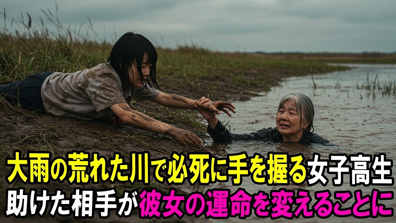 「手を離さないで！」大雨の荒れた川で必死に手を伸ばし救ったのは…まさかの人物で…その後の逆転劇に町中が凍り付くことに…