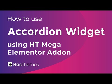 How to use accordion widget using HT Mega Elementor addon | Part 2