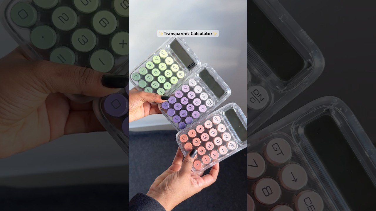 Transparent Shell Calculator 🌷🎀✨