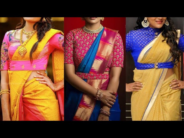 Belt Blouse Design New Model / Belt Blouse Design Image / Belt Blouse  Designs For Pattu Sarees 