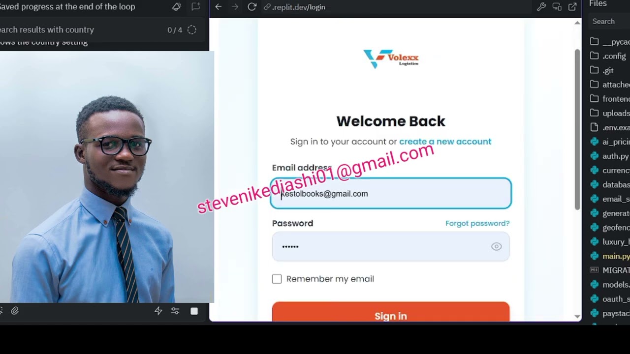 Logistics Software full stack development using Replit AI