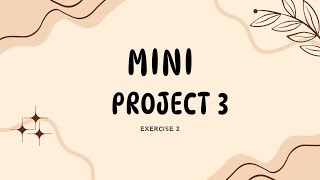 Mini project 2 Exercise 2
