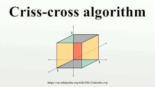 Criss-cross algorithm