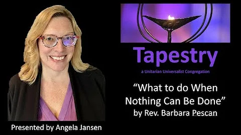 "What to Do When Nothing Can Be Done" presented by...