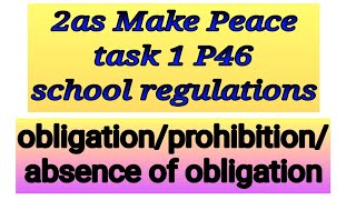 2as Make Peace /task 1 P 46/Must.. Mustn't... don't have to..... انحليزية ثانية ثانوي علمي وأدبي