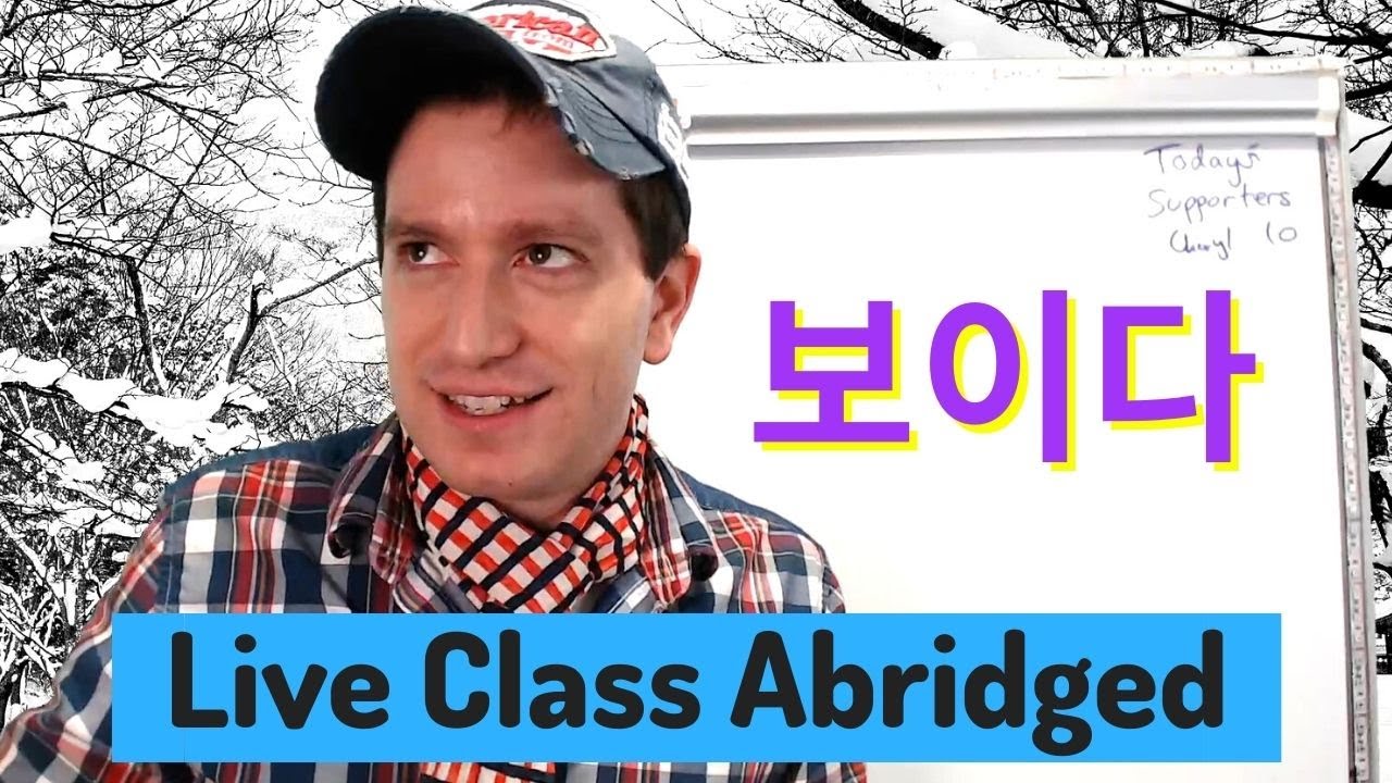 Looks like 보이다 | Live Class Abridged