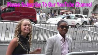Brandon Severs and Jillian Shea Spaeder arriving to the Queen Of Katwe at El Capitan Theatre in Holl