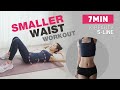 How to get a smaller waistk pop body shape 6 min ab seated workout at home  no equipment