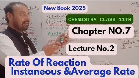 Rate of Reaction | Instantaneous & Average Rate Of Reactions | Chapter No.7|Chemistry 11th Class.