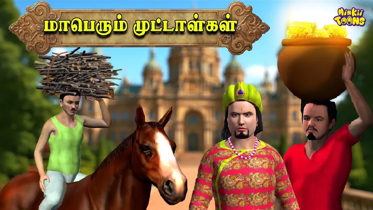 மாபெரும் முட்டாள்கள் | Akbar Birbal Stories in Tamil | Moral Story | Minkii Toons