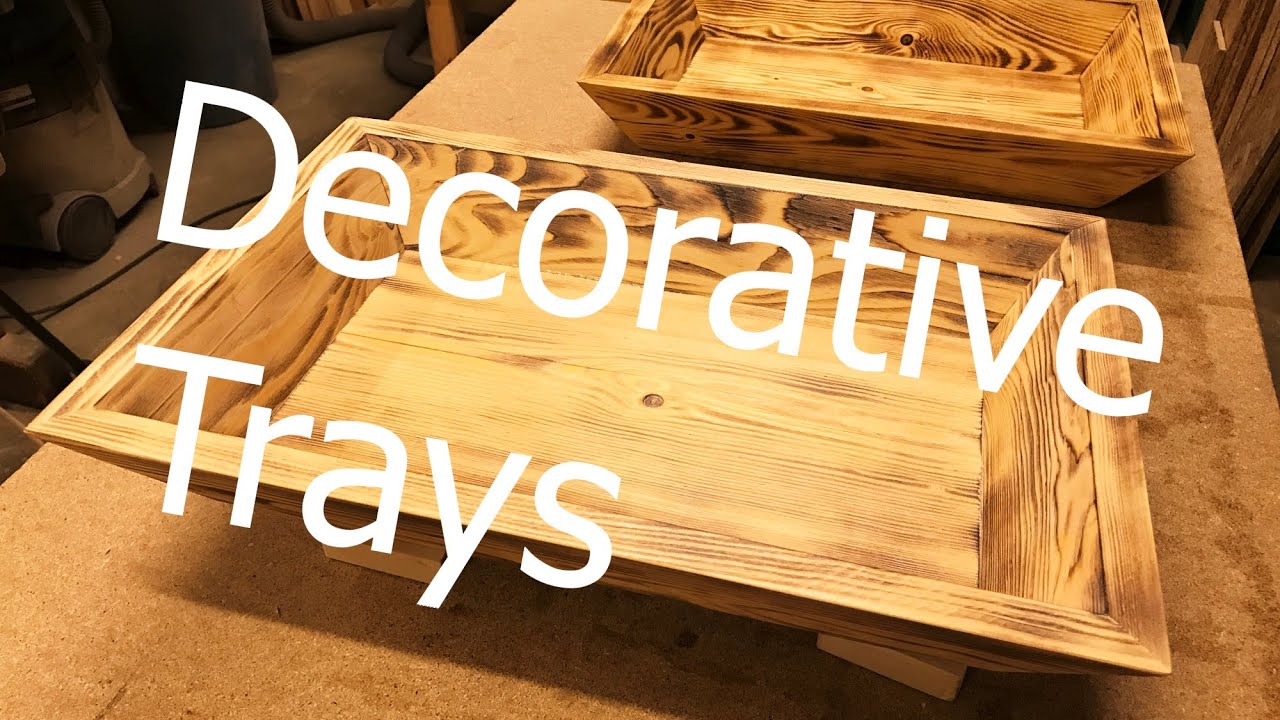 DIY Decorative Beveled Wooden Trays using Burnt Wood