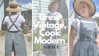 Effortless Elegance: Vintage Cotton Pinafore Apron Demo