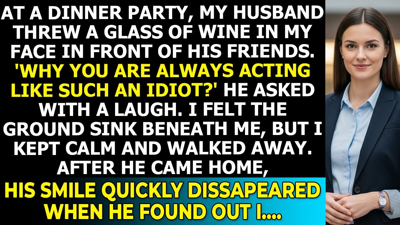 My Husband Threw A Glass Of Wine In My Face In Front Of His Friends, Screaming; 'You Idiot!!'