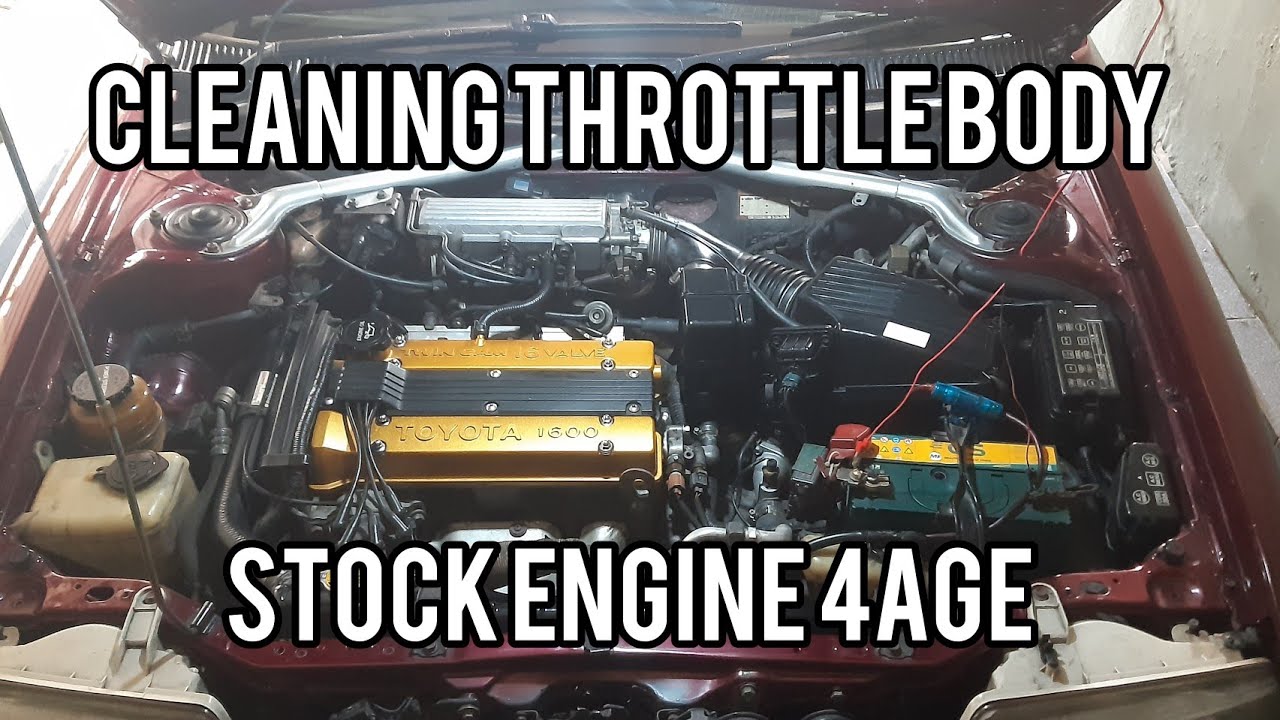 CLEANING THROTTLE BODY 4AGE STOCK ENGINE YouTube