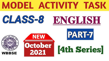 Class 8 English Model Activity Task Part 7 October 2021 Hindi Medium/Model Activity Task English