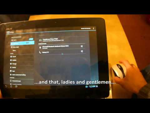Tips and Tutorial #9: Using a Bluetooth Mouse - Asus Transformer Prime Video (TF201, TF300, TF700)