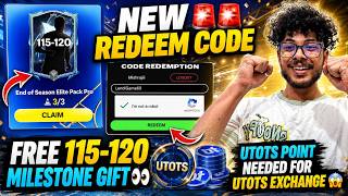 NEW REDEEM CODE 🚨🚨 FREE 115-120 MILESTONE GIFT 👀 UTOTS POINT NEEDED FOR UTOTS EXCHANGE 😱 | FC MOBILE