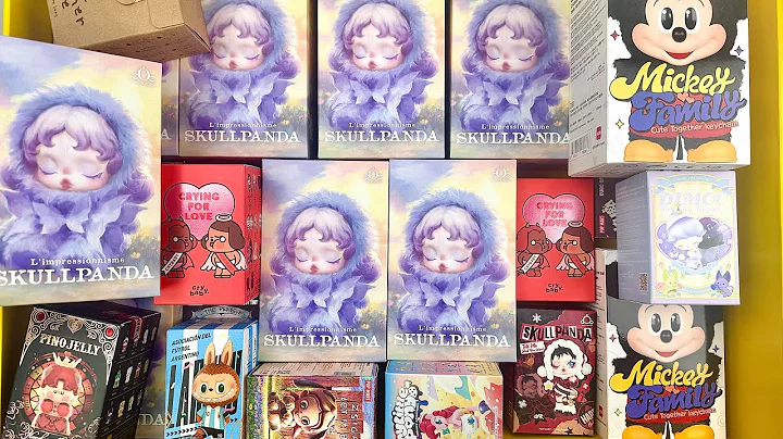 53 minutes of ASMR for Sleep PopMart,SkullPanda surprise mystery blind box Unboxing Satisfying Sound