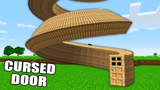 I found a SPIRAL DOOR in Minecraft ! What's INSIDE the LONGEST DOOR ?