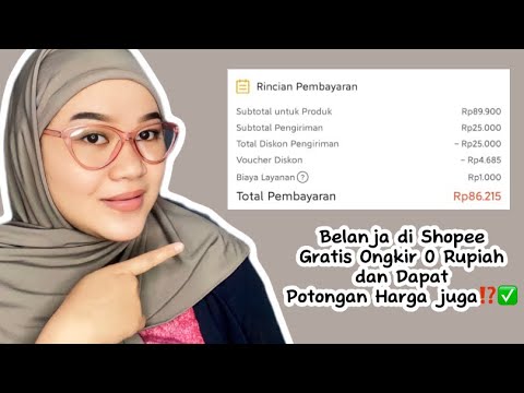 Cara belanja di Shopee Gratis Ongkir 0 Rupiah dan dapat Potongan Voucher juga⁉️✅