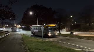 MTA | BX12 SBS, BX29, BXM8 & BL45 Bus Action Via Pelham Parkway Entrance & I-95