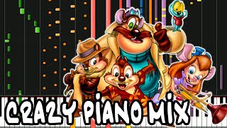 Crazy Piano Mix! CHIP N' DALE RESCUE RANGERS Full Theme