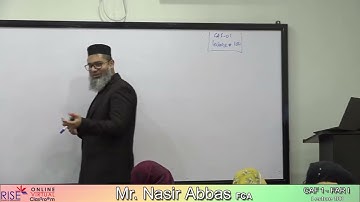 Lecture no 121   Non Profit Organization   CAF 1   FAR 1   Sir Nasir Abbas