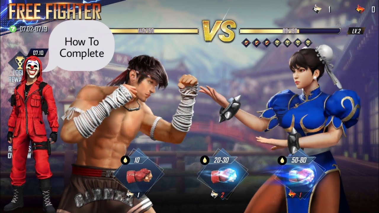 How To Complete Street Fighter Event In Free Fire || Free Pan Parachute And Surfboard