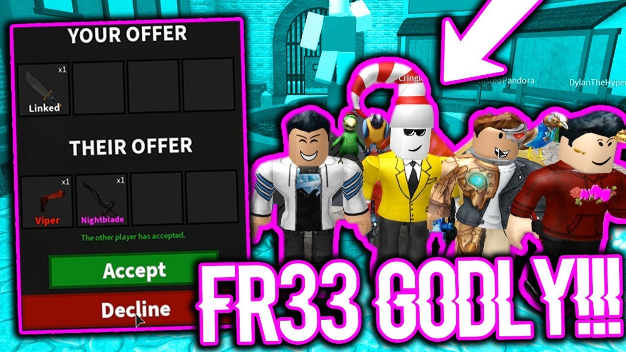 Youtuber Gives Me Free Godly Items In Roblox Murder Mystery 2 - ant roblox mm2 godly
