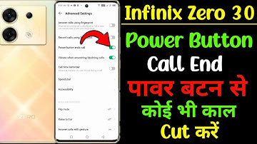 infinix zero 30 power button call cut kaise kare | how to power button call cut on infinix zero 30