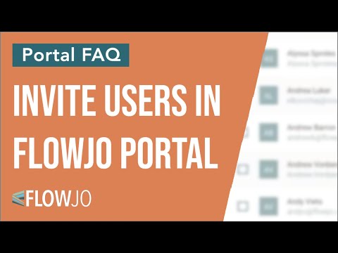 How to Invite Users FlowJo Portal